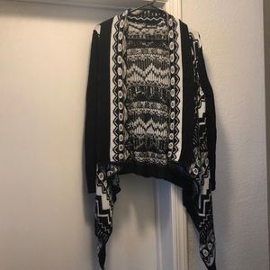 New black and white cardigan size large